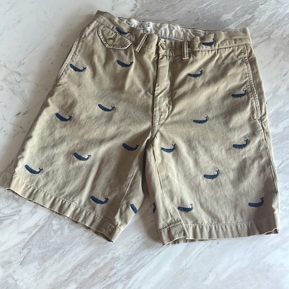 Ralph Lauren khaki shorts with embroidered whales - size 28 - Picture 1 of 6